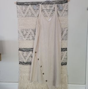 Linen stripe duster dress